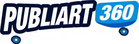 Logo Publiart horizonatal fondo negro